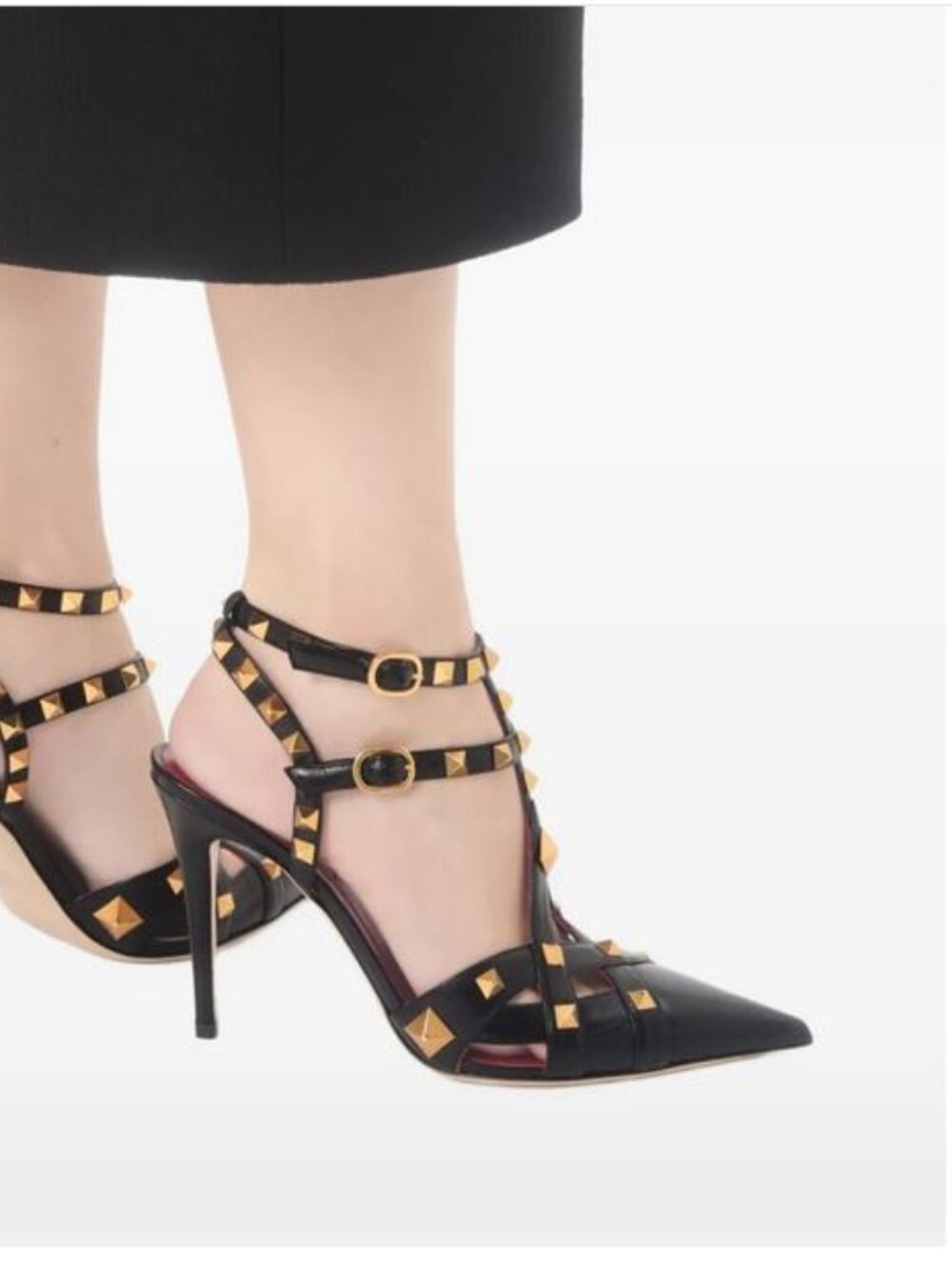 Valentino Garavani sz 41 Rockstud  Studded Strappy Stiletto Heels